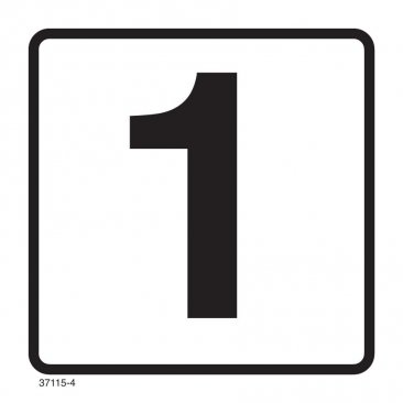 37115-4 NUMBER '1' DECAL 12" X 12"