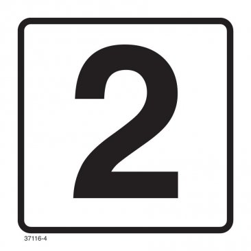 37116-4 NUMBER '2' DECAL 12" X 12"