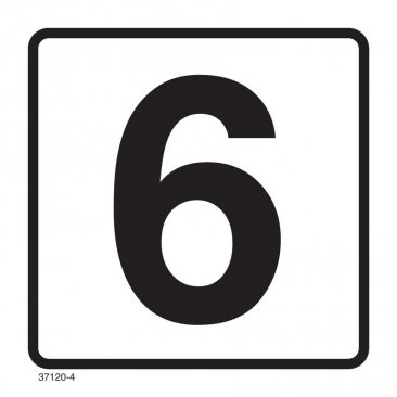 37120-4 NUMBER '6' DECAL 12" X 12"