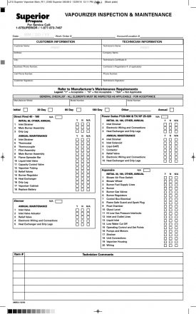 34055-2 VAPOURIZER INSPECTION & MAINTENANCE
