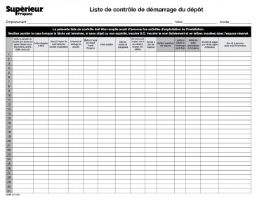 34086-3 PLANT START-UP CHECKLIST FRENCH 1 PART