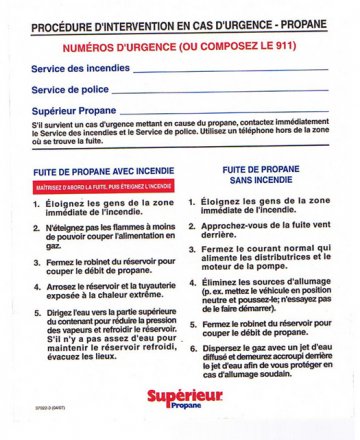 37022-3 EN CAS D'URGENCE