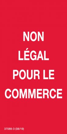 37089-3 DECAL - NON LEGAL POUR LE COMMERCE  2" X 4"