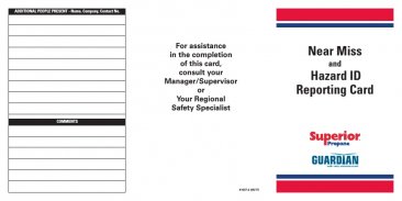 41007-2 NEAR MISS INFO CARDS