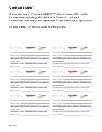 41010-3 CERTIFICAT SIMDUT