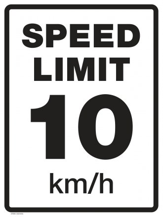 37098-2 SPEED LIMIT (10KM/HR) SIGN ENGLISH