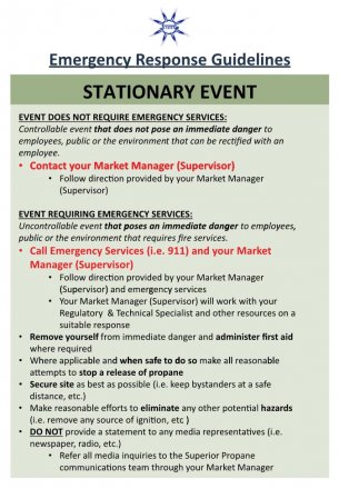 STC 202010 STITTICO LAMINATED EMERGENCY RESPONSE QUICK GUIDE