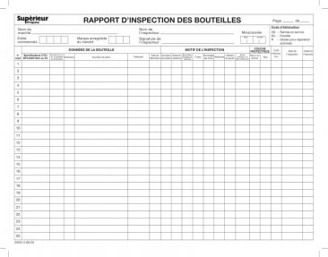 34005-3 RAPPORT D'INSPECTION DES BOUTEILLES