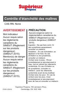 37029-3 MASTERS LEAK CHECK LABEL IN FRENCH
