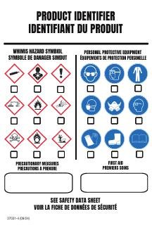 37031-4 WHMIS BLANK FILLABLE LABELS - BILINGUAL