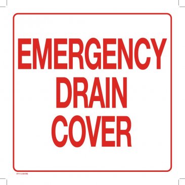 37111-2 12"X12" DRAINAGE SIGN - ENGLISH