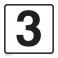 37117-4 NUMBER '3' DECAL 12" X 12"
