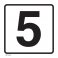 37119-4 NUMBER '5' DECAL 12" X 12"