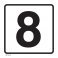 37121-4 NUMBER '8' DECAL 12" X 12"