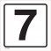 37122-4 NUMBER '7' DECAL 12" X 12"