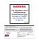 37074-2 EMERGENCY EQUIPMENT WARNING 4'X4'