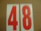 51098-4 AUTO CURB/POLE RED NUMBER
