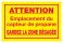 37095-3 CAUTION PROPANE SENSOR LOCATION SIGN - FRENCH