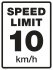 37098-2 SPEED LIMIT (10KM/HR) SIGN ENGLISH