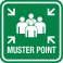 37102-2 MUSTER POINT SIGN -ENGLISH