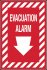 37101-2 EVACUATION ALARM SIGN-ENGLISH