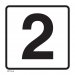 37116-4 NUMBER '2' DECAL 12" X 12"