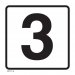 37117-4 NUMBER '3' DECAL 12" X 12"