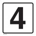 37118-4 NUMBER '4' DECAL 12" X 12"
