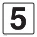 37119-4 NUMBER '5' DECAL 12" X 12"