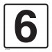 37120-4 NUMBER '6' DECAL 12" X 12"