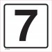 37122-4 NUMBER '7' DECAL 12" X 12"