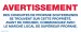 37069-3 ADVERTISSEMENT DES CONDUITES DE PROPANE