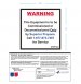37074-2 EMERGENCY EQUIPMENT WARNING 4'X4'