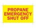 37087-2 ESV SHUT OFF METAL SIGN ENG