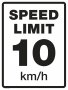 37098-2 SPEED LIMIT (10KM/HR) SIGN ENGLISH
