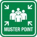 37102-2 MUSTER POINT SIGN -ENGLISH