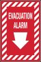 37101-2 EVACUATION ALARM SIGN-ENGLISH