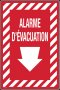 37101-3 EVACUATION ALARM SIGN-FRENCH